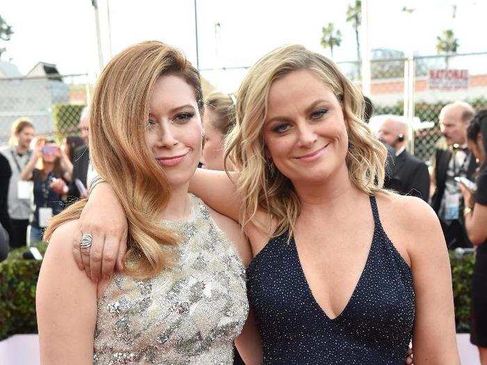 "Orange is The New Black" actress Natasha Lyonne with "Parks and Recreation" star Amy Poehler.