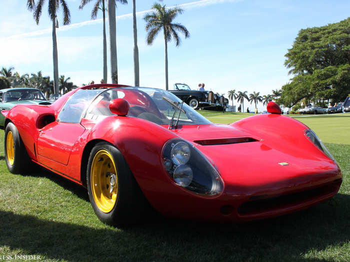 The 1965 Ferrari 166 P / 206 SP Dino won "best in show" at the Cavallino Classic. We snapped this photo of the car the next day at Donald Trump