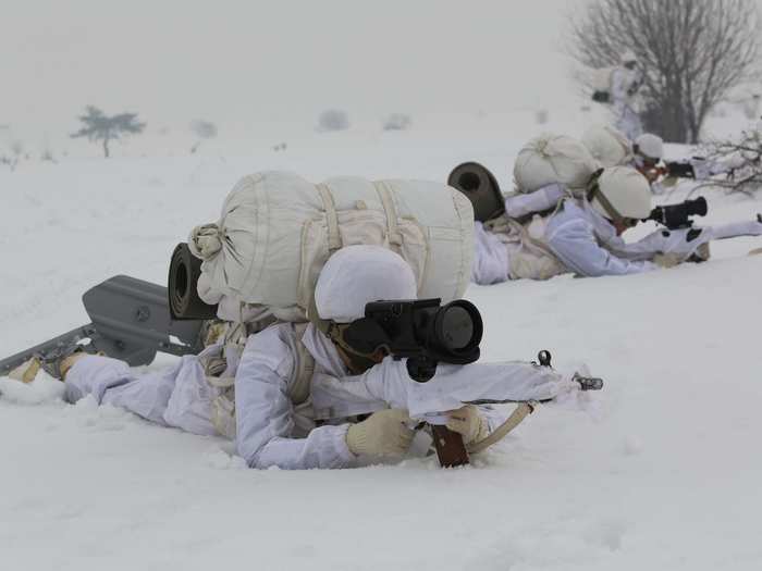 Guns are normally wrapped in sleeves to keep them working in these conditions.