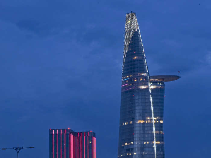 Bitexco Financial Tower, Ho Chi Minh City, Vietnam. At 263 metres, the skyscrapers embodies the hope of a future of prosperity for Vietnam.