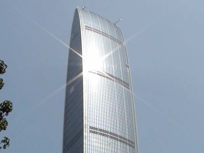 KK100, Shenzen, China. At 442 metres, the KK100 is the ninth tallest building in the world.
