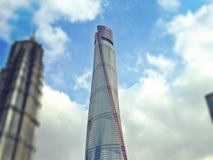 Shanghai Tower, Shanghai, China. At 630 metres, this tower is currently China