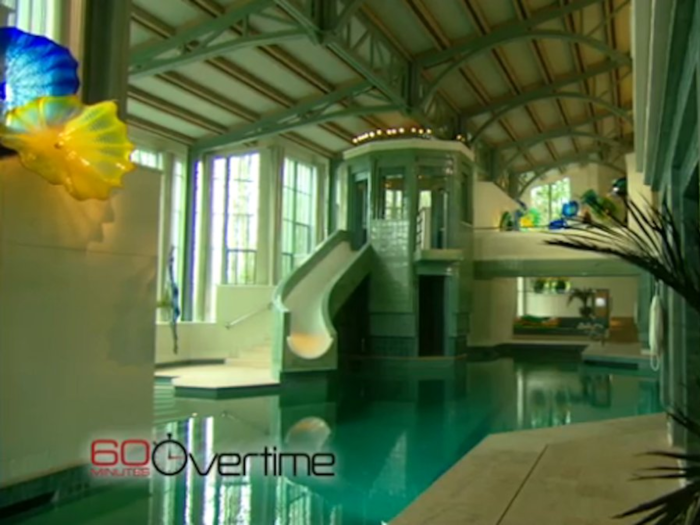 He gave "60 Minutes" a peek at the pool area during a segment that aired in 2011.