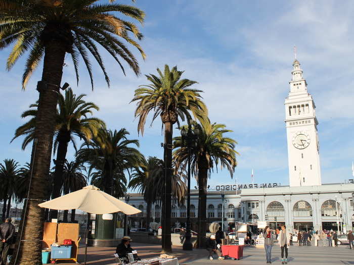 The Landmark is located right next to the San Francisco Ferry Building.