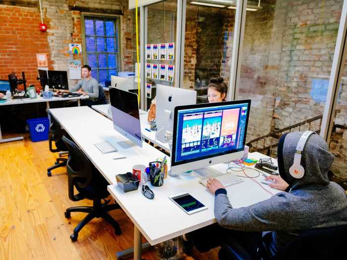 Younger startups can find a home at the American Underground, an accelerator and coworking space that