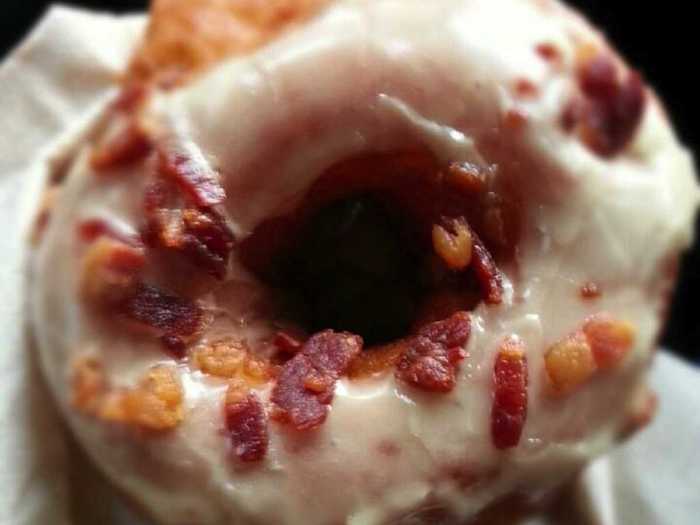 DONUT: Maple Glazed Bacon Apple Donut at Dynamo Donut & Coffee