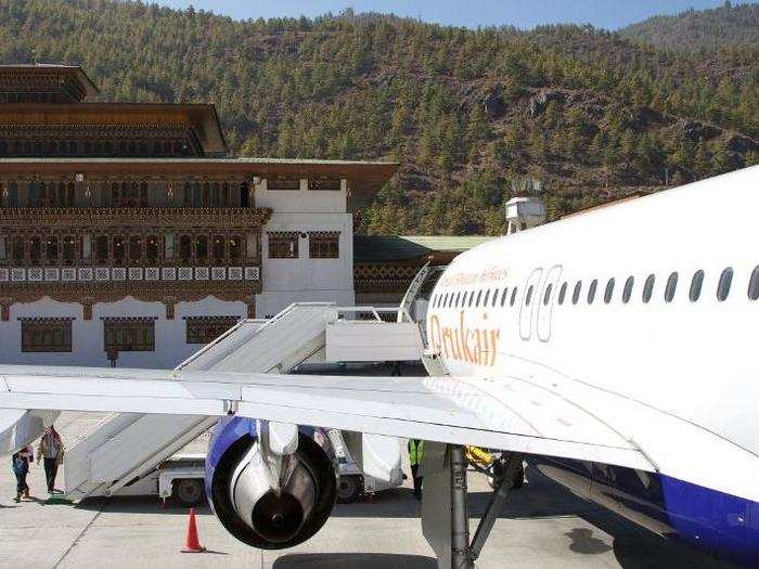 Until July 2011, the only airline using Paro was Druk Air.