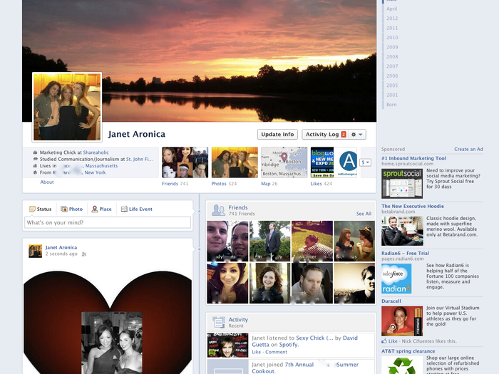 The Facebook Timeline feels like it