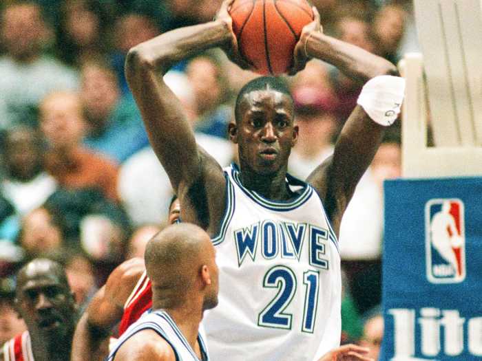 Kevin Garnett in 1996 (19 years old)