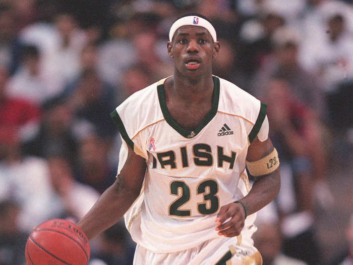 LeBron James in 2003 (18 years old)