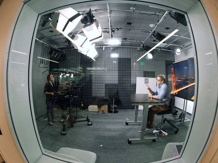 The office has an in-house broadcast studio called "NerdyRock," where they film interviews and other short video clips.