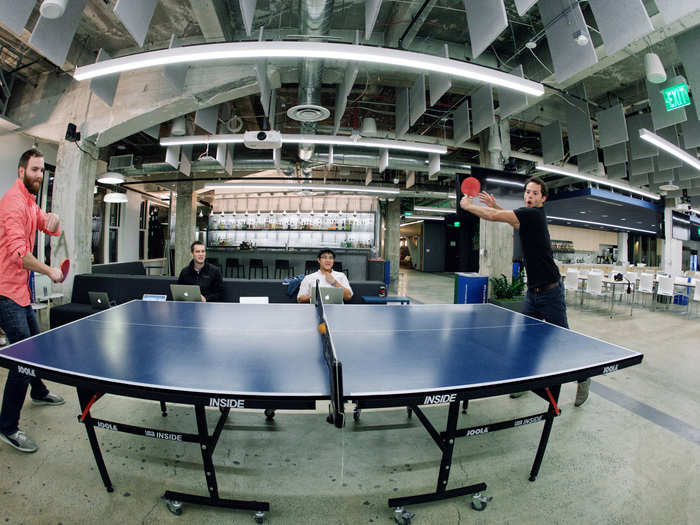 And, of course, the office has its own ping pong and foosball tables. Nerdwallet also participates in softball, basketball, volleyball, and soccer intramural leagues in San Francisco.