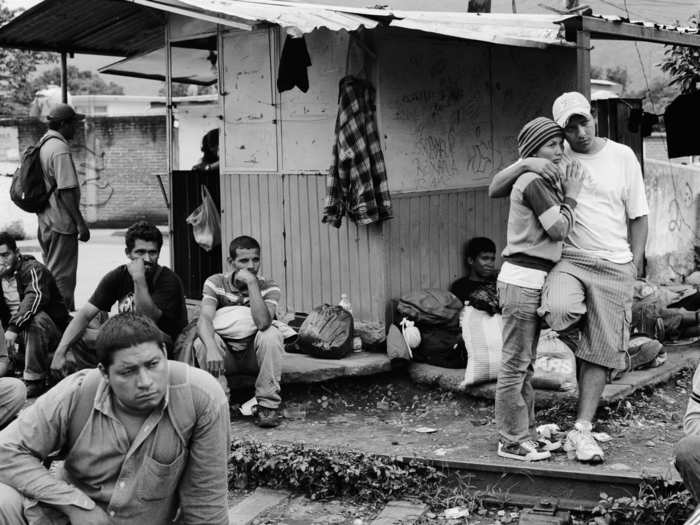 One of the most dangerous places in Veracruz is the city of Orizaba, where there is no migrant shelter. Migrants wait by the tracks for days to catch moving freight trains. If they miss one, they could be kidnapped by the cartels.