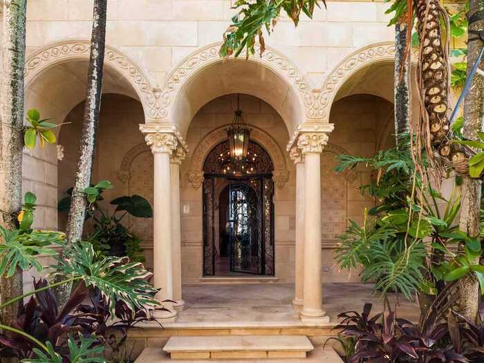 As you enter the mansion, the Mediterranean-styling is immediately apparent.