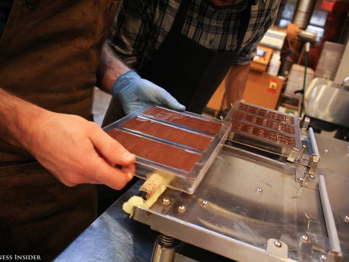 Dandelion’s chocolate tastes different than a Hershey’s or Ghirardelli square. “It doesn’t taste like candy,” Masonis says. Each bar has just two ingredients: cacao and sugar.