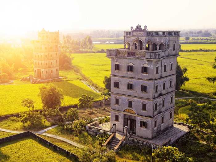 Admire over 1,800 fortress towers in Kaiping, which were built in the early 20th century to protect the locals.