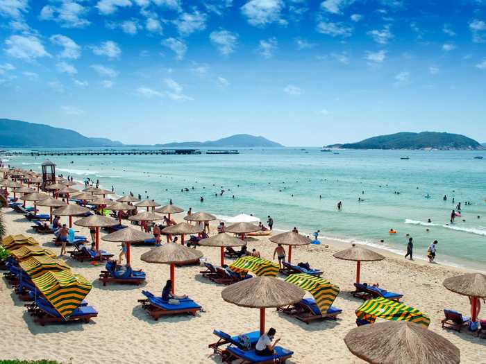 Sunbathe on the beaches of Hainan.