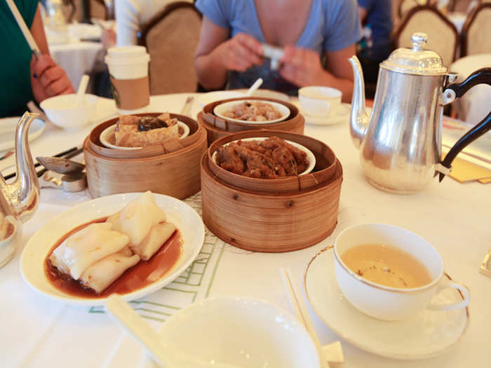 Have a traditional southern Chinese brunch of dim sum at City Hall Maxim