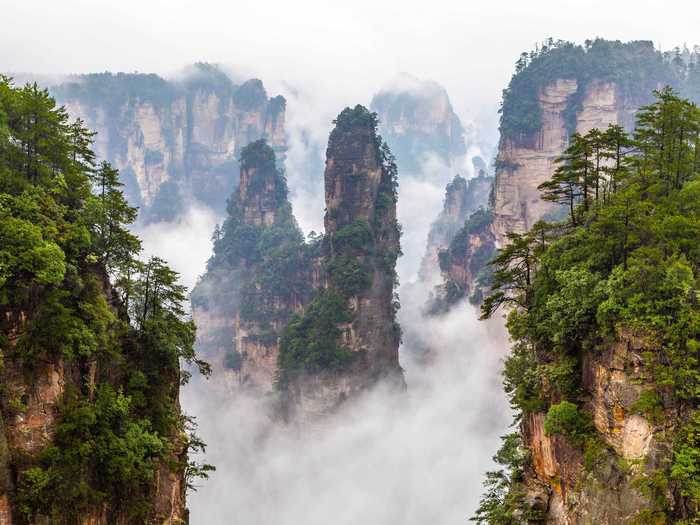 Travel to the Pandora-like Zhangjiajie to see the inspiration for the setting of "Avatar."