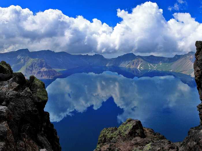 Catch your reflection in the crystal clear Heavenly Lake, China