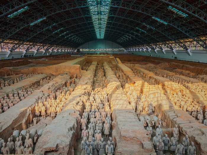 Marvel at the expansive royal tomb of the Terracotta Warriors in Xian.