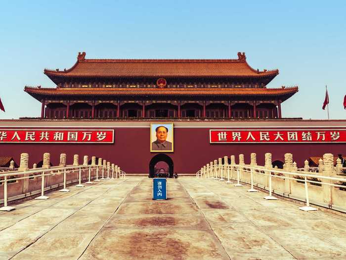 Visit the Mao Zedong shrine, a communist symbol, in Beijing