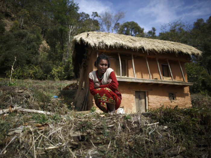 Each month, menstruating women are exiled from their homes and families, and forced to sleep in sheds, stables, or outhouses, often with little protection from the elements.