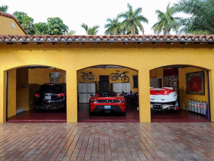 The three-car garage is perfect for storing your sports car and boat.