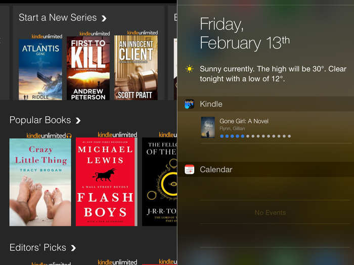 See how far you are in your favorite book with the Kindle app.