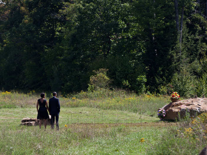 The Obamas visit the Flight 93 crash site on the 10th anniversary of the Sept. 11 terrorist attacks.