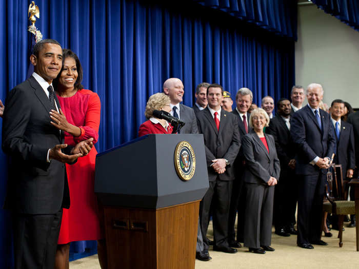 Obama jokes with Michelle after she says Dr. Jill Biden is her "favorite person in the room."