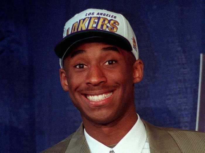 Kobe Bryant was picked 13th overall and traded to the Los Angeles Lakers.