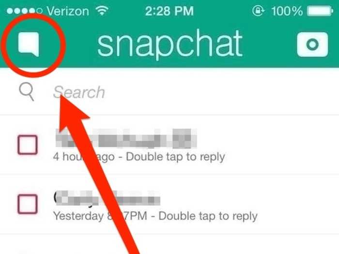 Press the speech bubble in the upper left hand corner to enable Snapchat