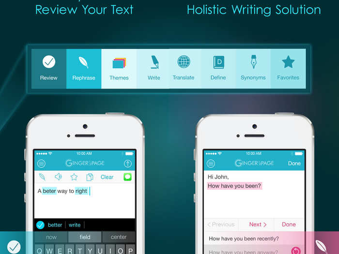 Proofread your documents with Ginger Keyboard.