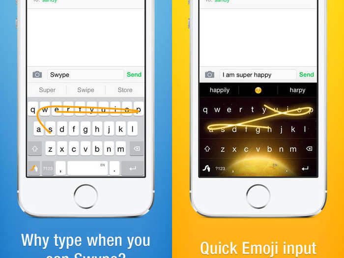 Swipe to form words instead of tapping with Swype.