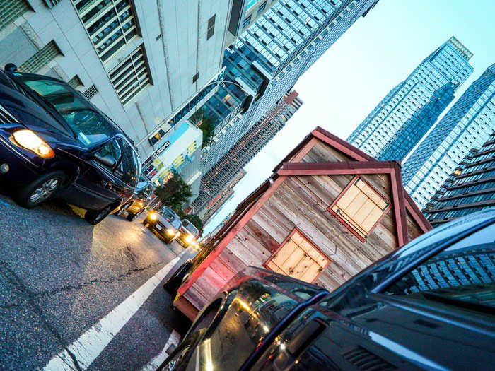 There were taxis cutting us off, cyclists flying by, and pedestrians jumping in front of our truck," Dutilh says. "It was as if New Yorkers, when they peeled their eyes off of their phones, were completely unfazed by the sight of our house on wheels in the middle of the skyscrapers.