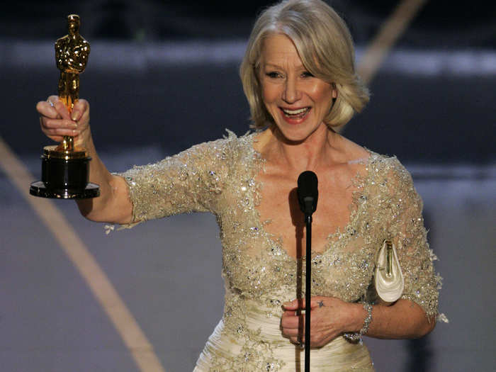 Helen Mirren won in 2007 for "The Queen." She looked like royalty in Christian Lacroix, too.