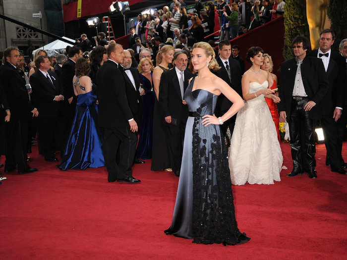 Kate Winslet took home the Oscar in 2009 for "The Reader," wearing an elegant Yves Saint Laurent.