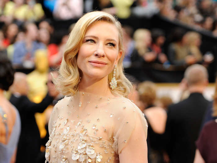 Cate Blanchett won the Best Actress award in 2014 for "Blue Jasmine" in this Armani Privé gown.