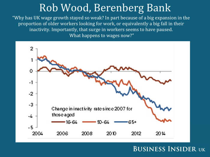 Older workers are staying in work.