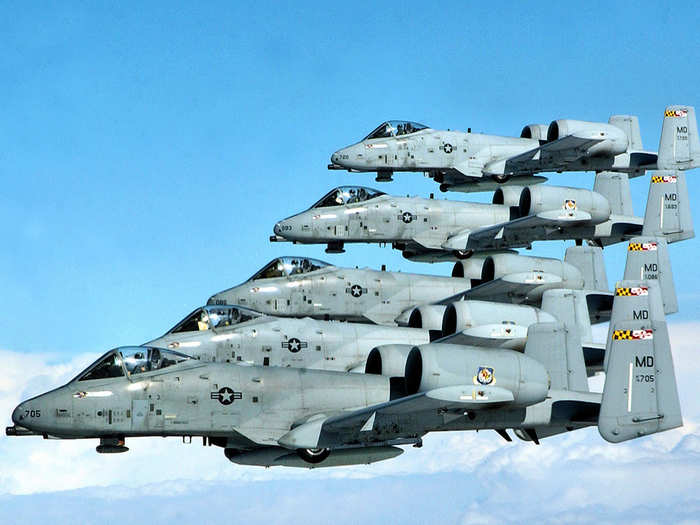 The A-10 is more commonly known as the "Warthog" or "Hog."