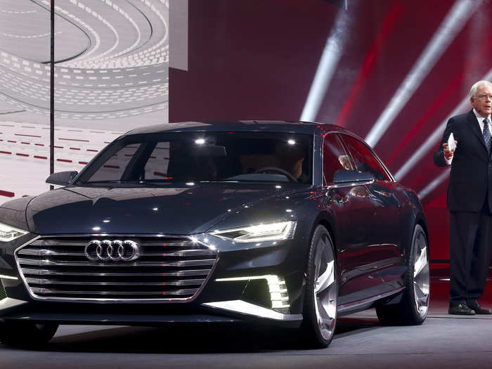 Audi showed off the Prologue concept, whose design will serve as the basis for the next generation of Audi cars.