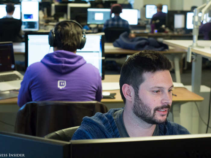 ... or just doing the daily grind at their desks, Twitch seems like an awesome place to work among friends.
