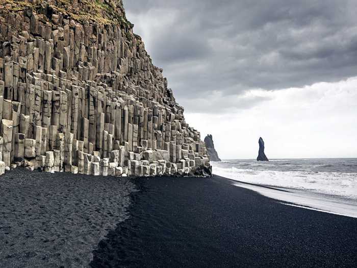 Iceland is famous for its black sand beaches.