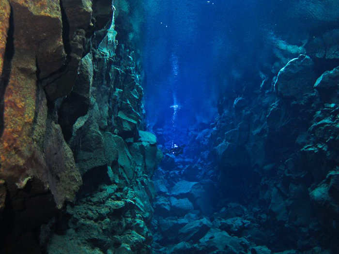 In SIlfra, you can scuba dive between two continents.