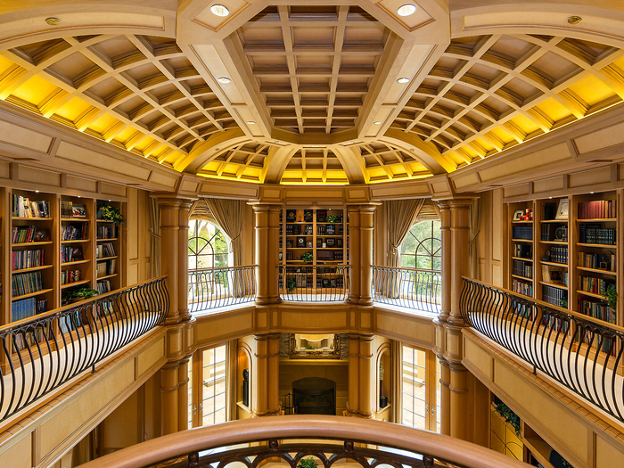 The library looks equally amazing from the second floor.