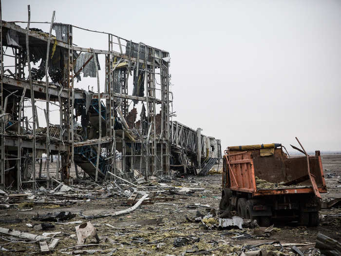 Now, after 10 months of intense fighting between Ukrainian forces and pro-Russia rebels, the airport has been decimated to rubble.