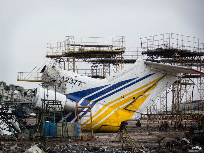 Until recently, the airport was controlled by Ukrainian troops who took fire and shelling from rebel troops at all hours of the day and night.