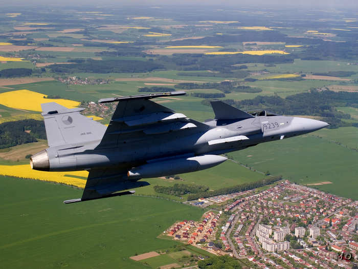 The Saab Gripen, designed by BAE and Swedish Saab engineering, is capable of both manned and unmanned flight.