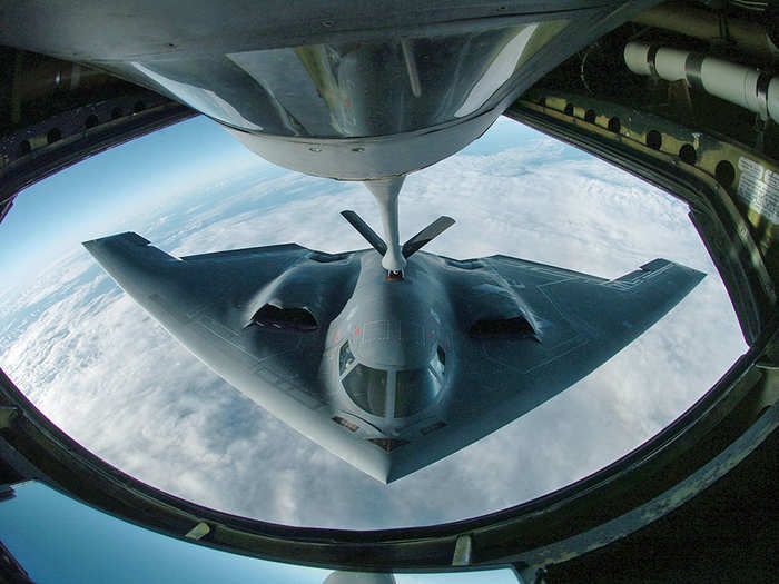 The B-2 Spirit is totally nuclear capable, able to avoid radar detection, and totally lethal.